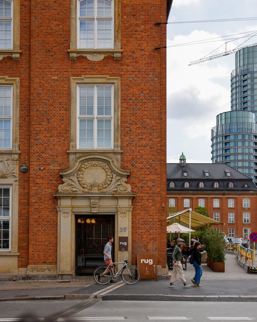 Villa Copenhagen entrance on a city street near Copenhagen Central Station