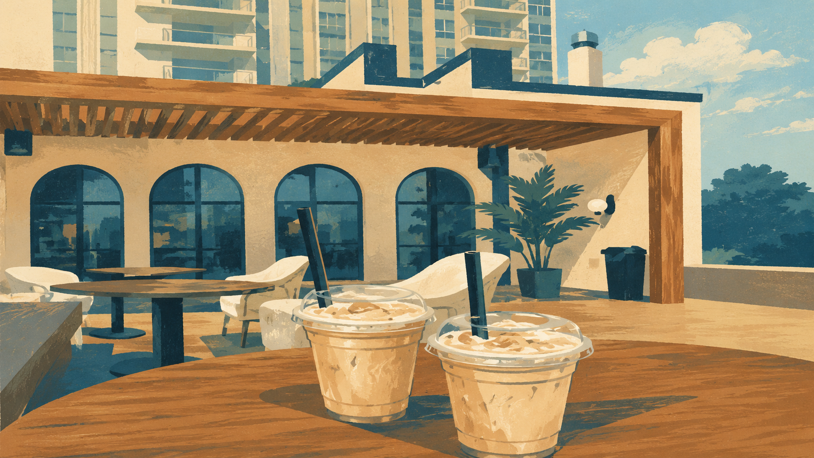 A New Rooftop Cafe Downtown