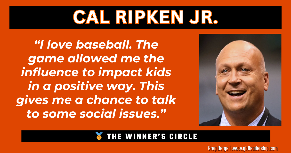 🥇The Winner's Circle: Cal Ripken Jr.