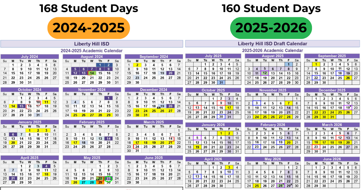 Liberty Hill ISD Finalizes 2025 26 School Calendar