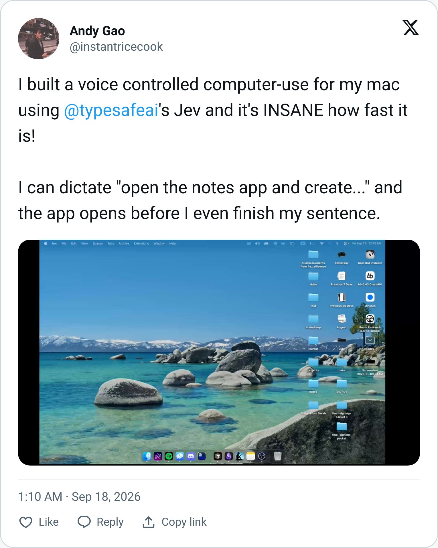 Tweet screenshot