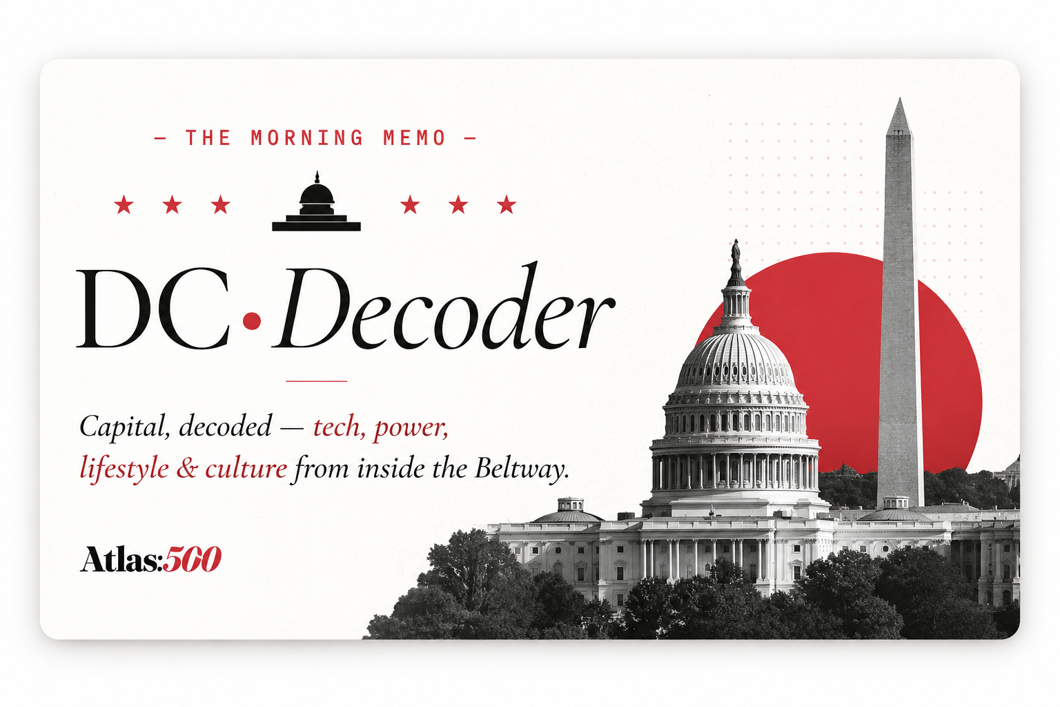 DC Decoder, the Atlas360 newsletter decoding Washington politics and policy