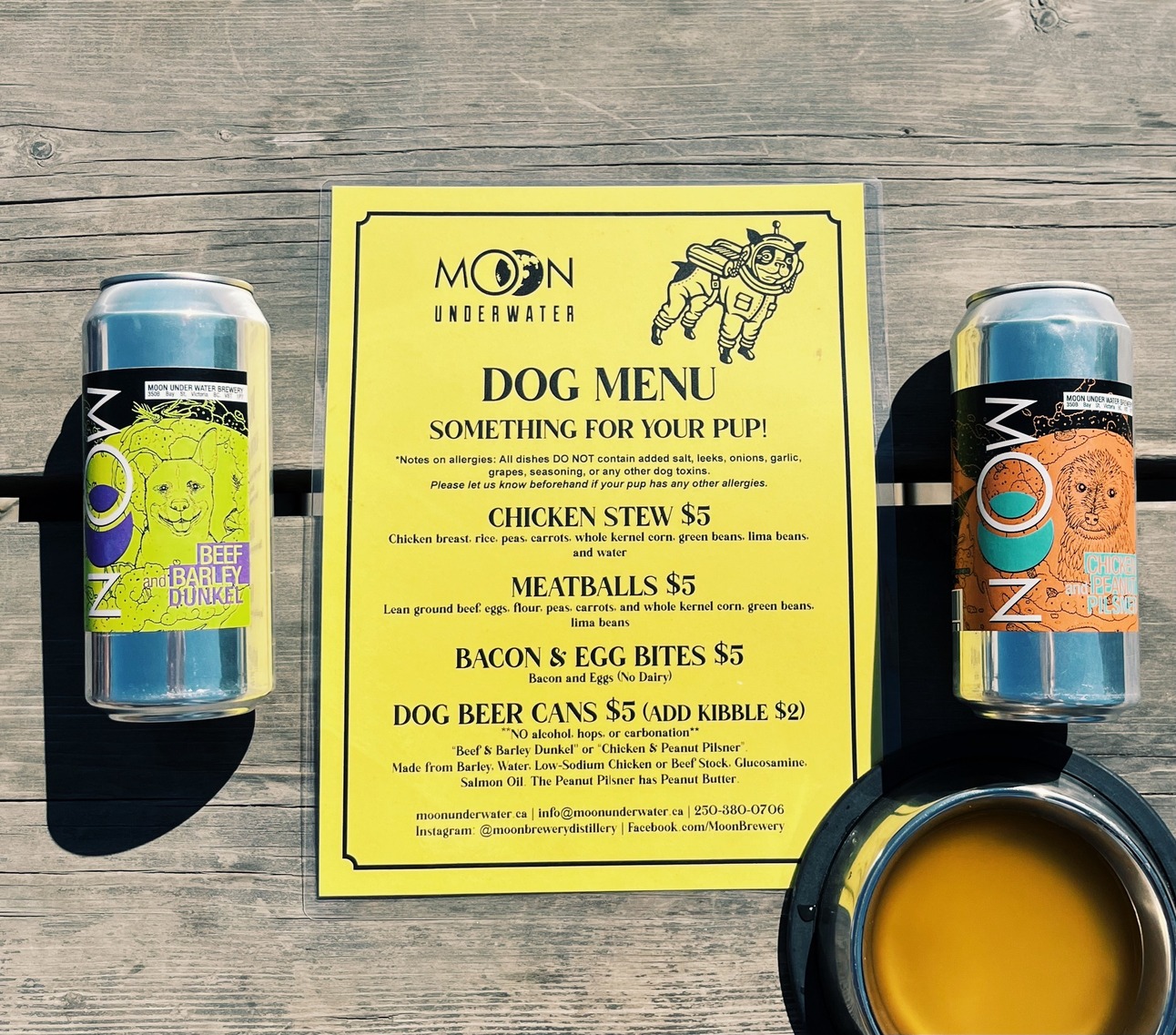 Victoria brewery creates pet menu for its patio