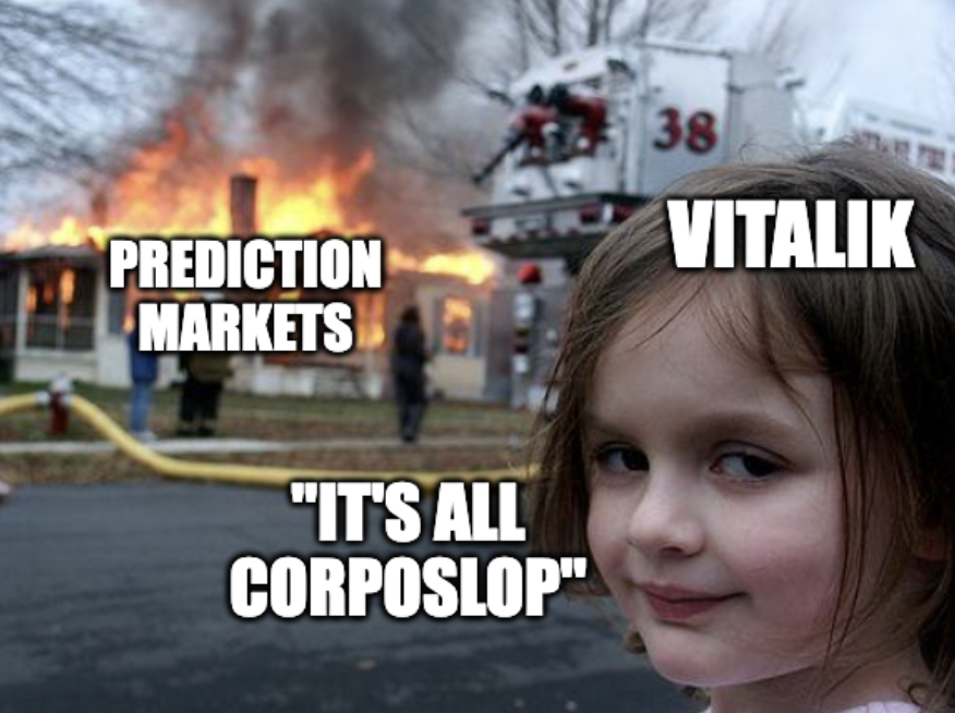 📊 Vitalik roasts prediction markets 