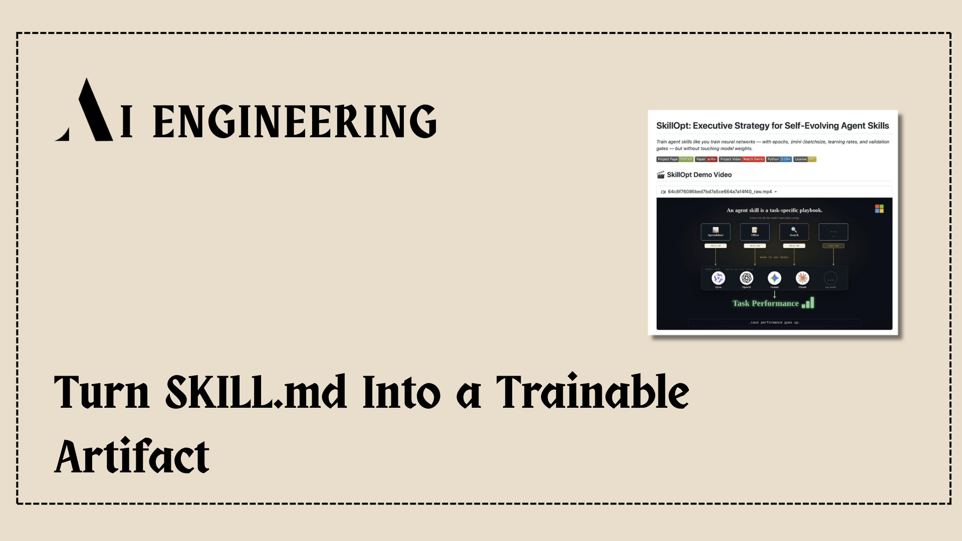 Turn SKILL.md Into a Trainable Artifact