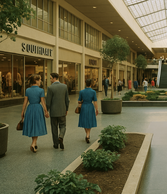 Southdale Mall’s Garden Court, Minnesota, 1956