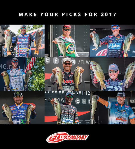 MAKE YOUR PICKS! 2017 FLW FANTASY FISHING SEASON OPEN FOR REGISTRATION