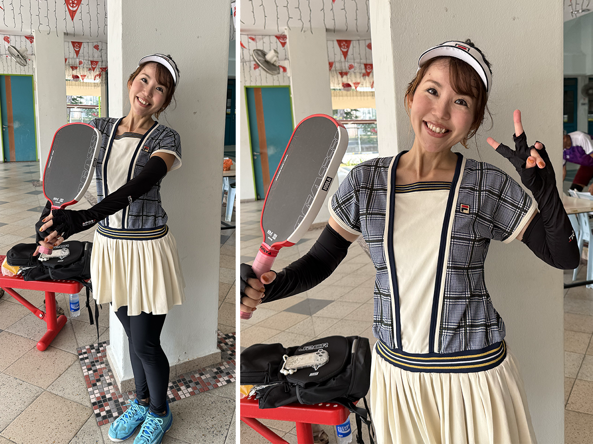 Nanae, as animated as a Pickleball player can be from the Land of Anime.
