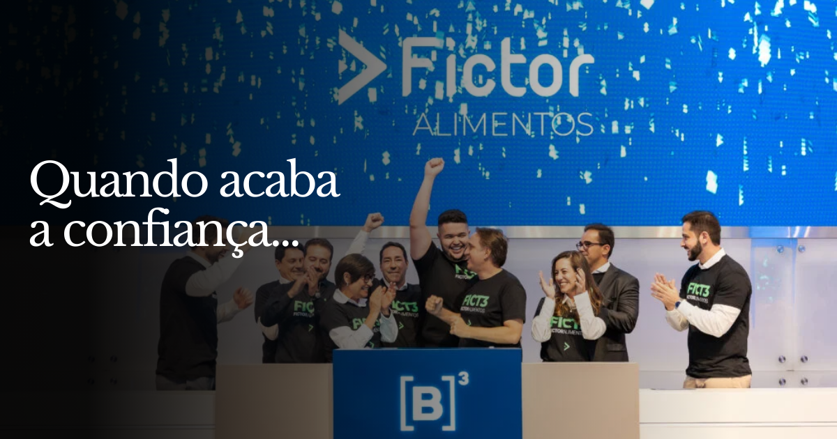 💸Quando acaba a confiança...