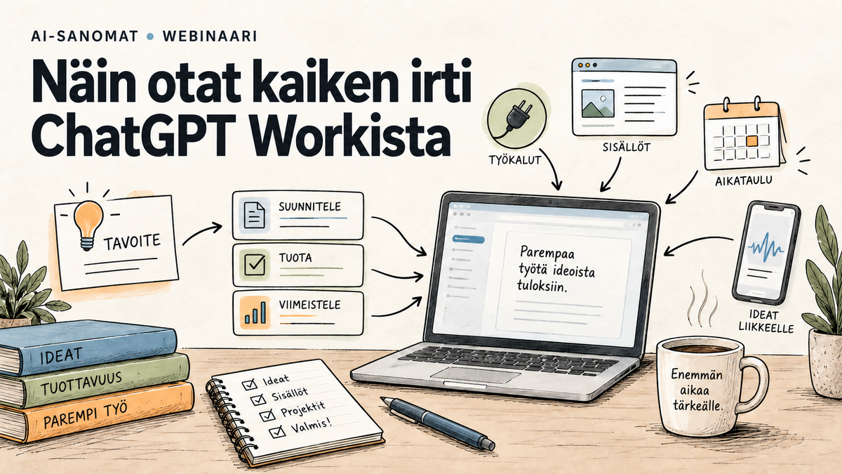 Näin otat kaiken irti ChatGPT Workista – AI-Sanomien webinaari