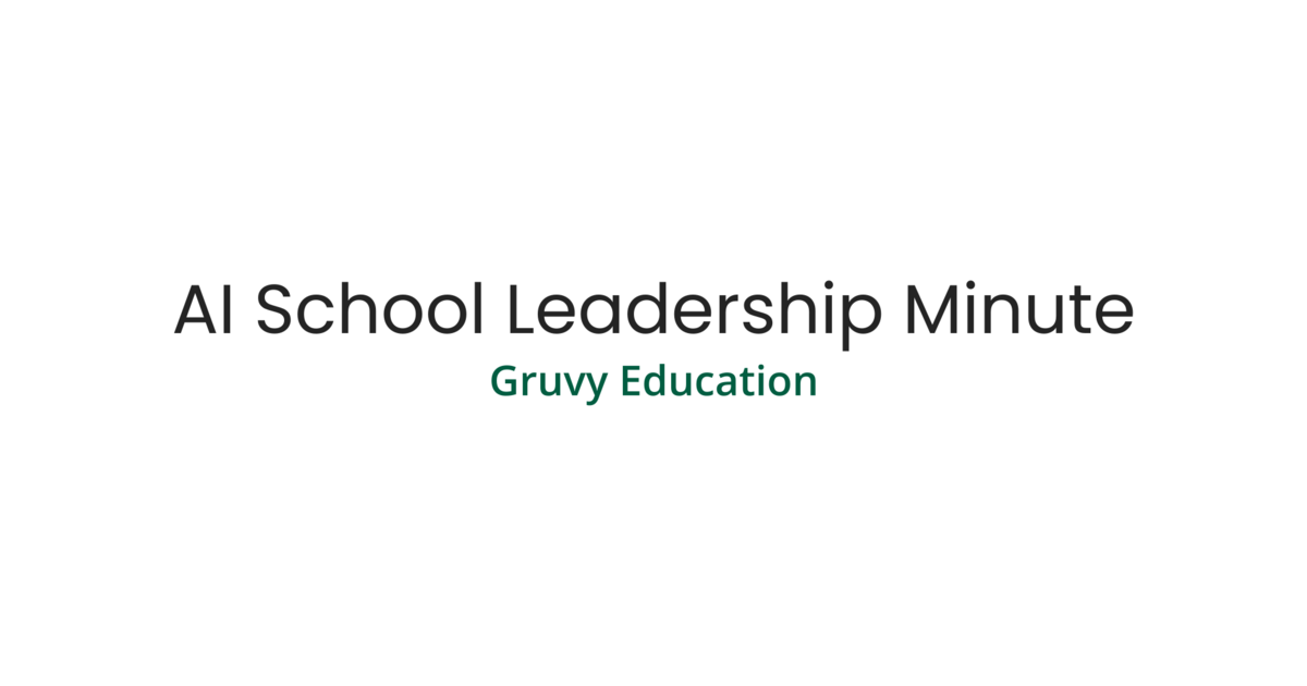 AI School Leadership Minute: Weekly Staff Meeting Agendas
